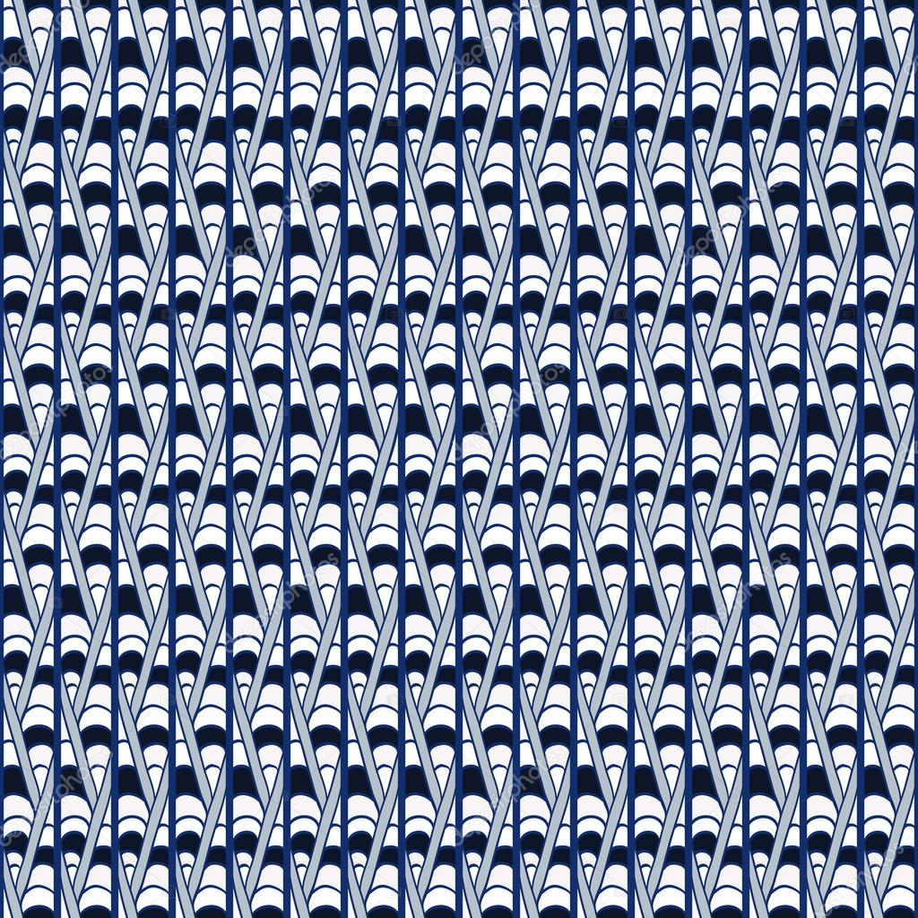 Seamless abstract blue pattern of vertical doodles.