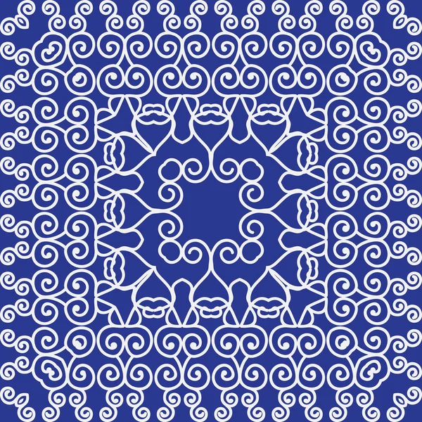 Einfaches Muster-Ornament-Kaleidoskop mit chinesischen Motiven. — Stockvektor