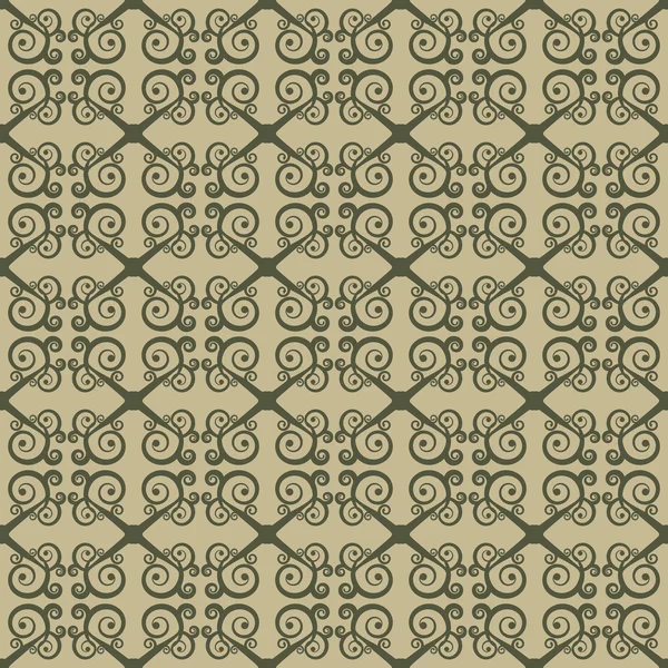 Sömlös geometriska prydnad med virvlar. Stilisering av grekiska och orientaliska mönster. — Stock vektor