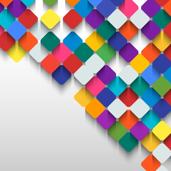 Abstrakter Hintergrund farbiger Quadrate mit Platz für Text. — Stockvektor