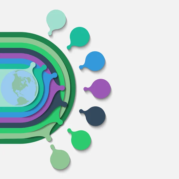 Infographies des cercles concentriques. Modèle 3d multicolore pour démontrer les options dans les présentations . — Image vectorielle