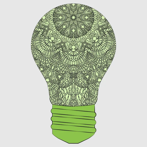 Isolated patterned lamp on a gray background. The concept for the design. — Stockový vektor