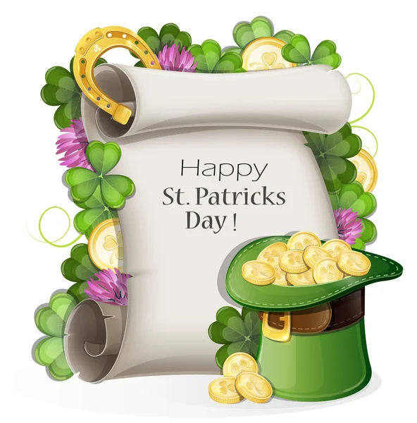 St. Patrick 's dag achtergrond — Stockvector