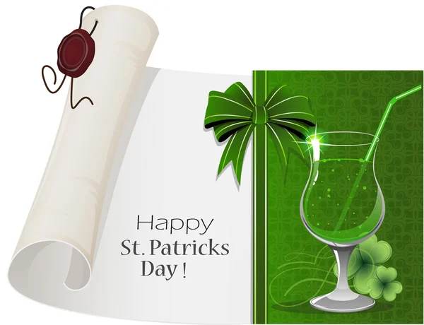 Cocktail Saint-Patrick — Image vectorielle