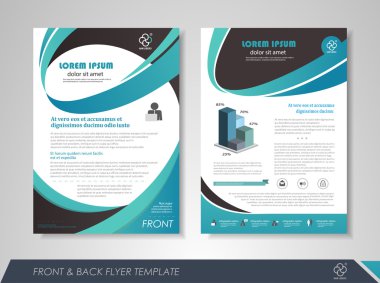 Brochure template design clipart