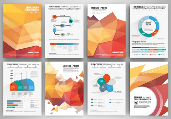 Conjunto de diseño de volante de negocios, diseño infográfico — Vector de stock