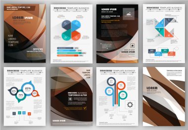 İş broşür şablonu ve infographics
