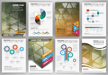 İş broşür şablonu ve infographics