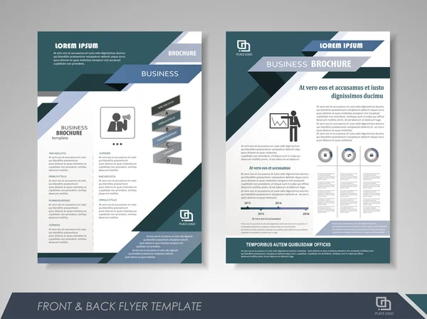 Flyer ontwerp presentatiesjabloon — Stockvector