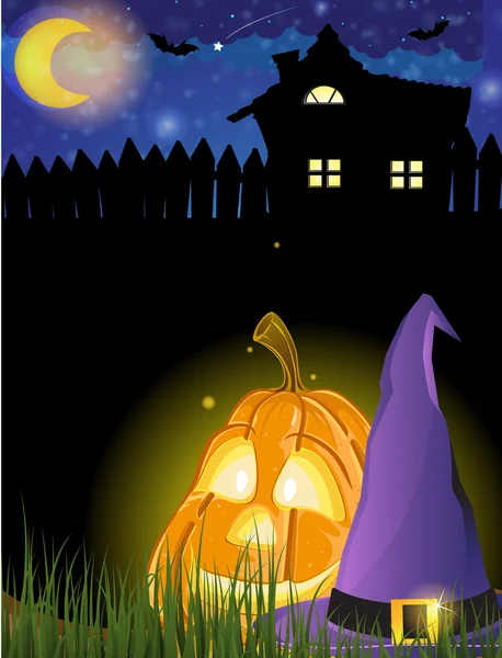 Notte di Halloween — Vettoriale Stock