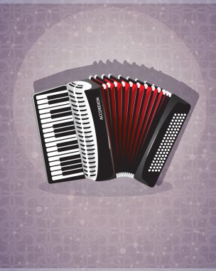 Akordeon kırmızı körüklü