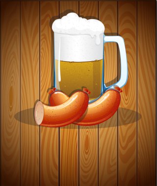 Bira bardağı ve sosis