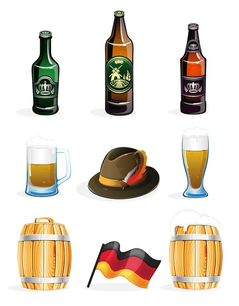 Iconos de Oktoberfest — Archivo Imágenes Vectoriales