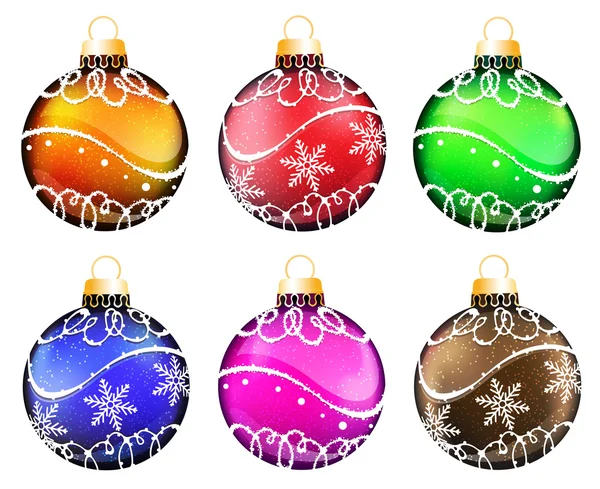 Set di ornamenti natalizi — Vettoriale Stock