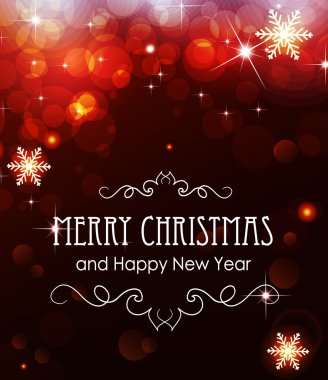 Kırmızı parlak Noel ışıkları