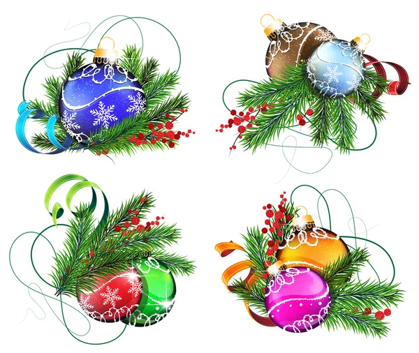 Christmas decoration elements — Stock Vector