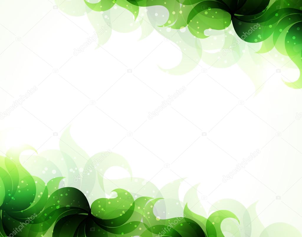 Green petals background