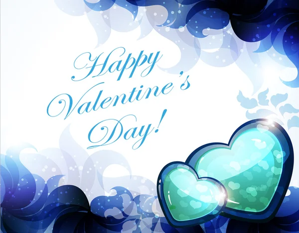 Carte bleue Saint-Valentin — Image vectorielle