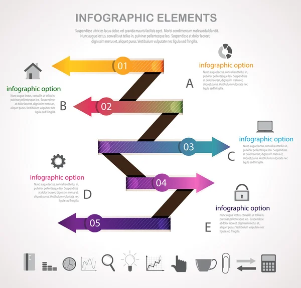 Pijl infographic — Stockvector