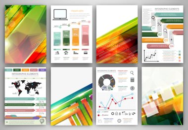 Vektör Infographic simgeler ve arka