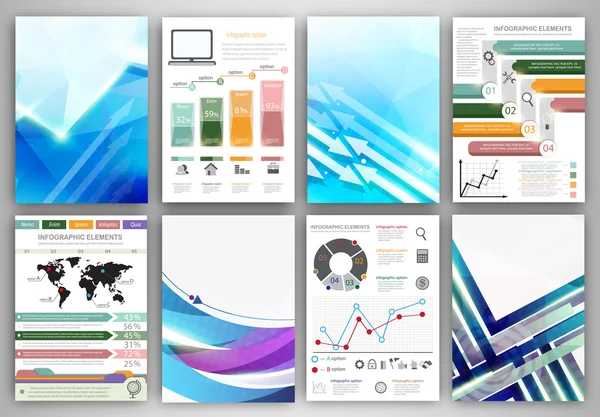 Infografische Vorlagen und abstrakte, kreative Hintergründe — Stockvektor