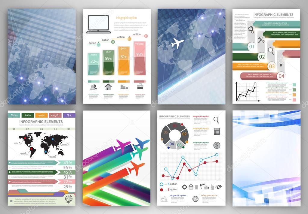 Infographic templates and abstract creative backgrounds