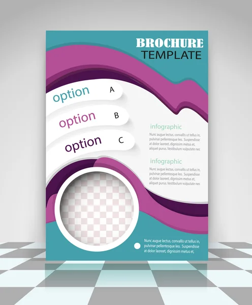 Purple creative business flyer — Stock Vector