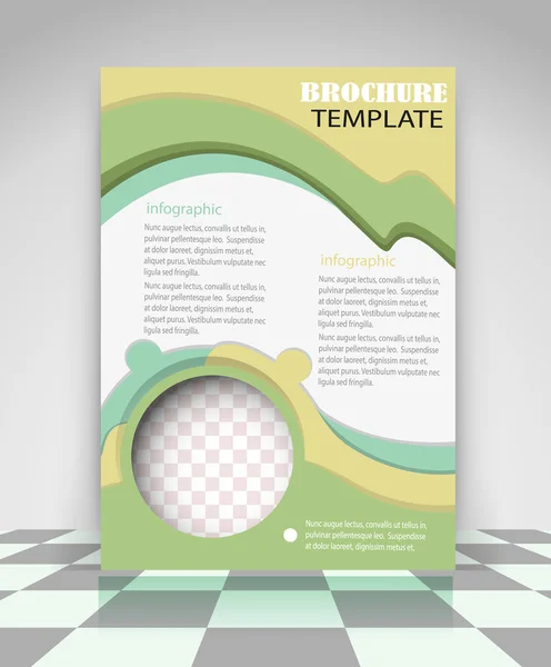 Gele en groene creatieve flyer ontwerp — Stockvector