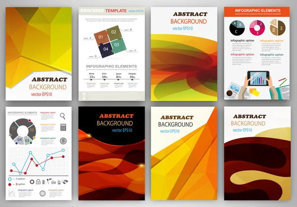 Sfondi creativi arancioni e icone vettoriali concetto astratto Illustrazione Stock