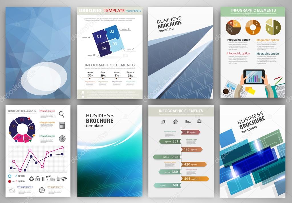 Blue business backgrounds and abstract concept infographics