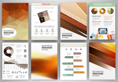 Beige business backgrounds and abstract concept infographics