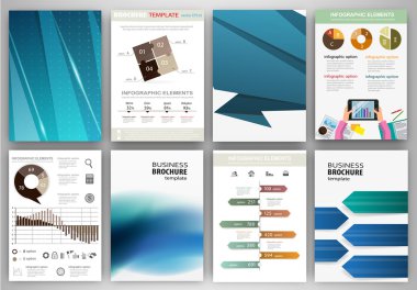 Blue abstract backgrounds and abstract concept infographics