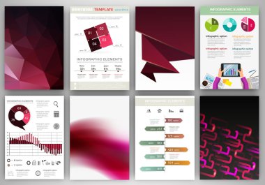 Black and purple backgrounds and abstract concept infographics