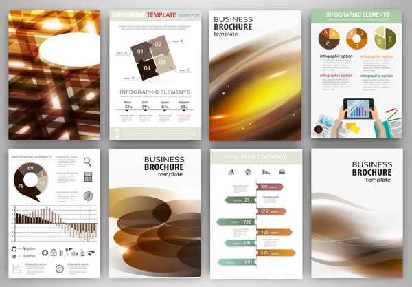 Brown business backgrounds and abstract concept infographics — Stockvector