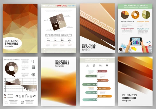 Beige business backgrounds and abstract concept infographics — Stockový vektor