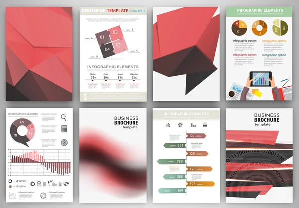 Fond rose et marron et infographies conceptuelles abstraites — Image vectorielle