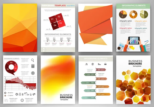 Fondos naranjas e infografías conceptuales abstractas — Vector de stock