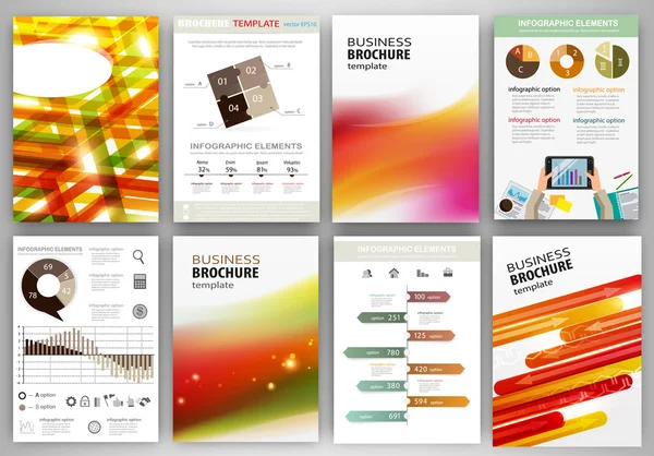 Fondos empresariales rojos y naranjas y concepto abstracto infogra — Vector de stock