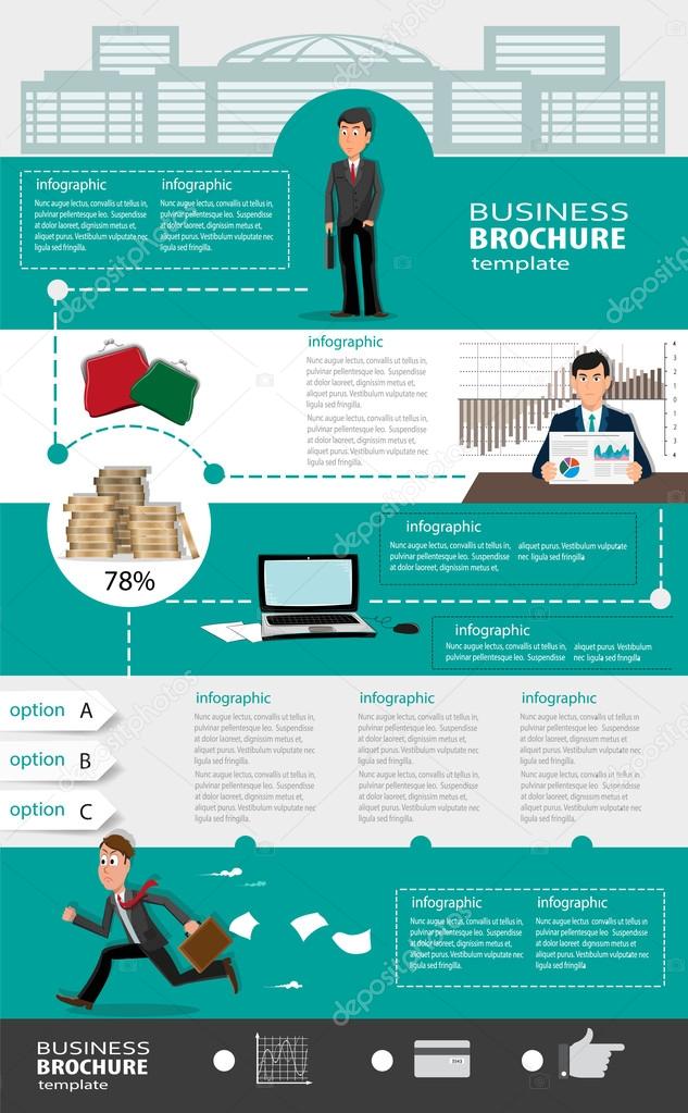 Business infographic templates with people