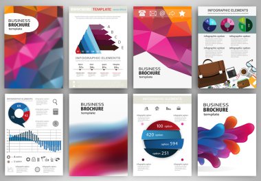 Abstract backgrounds, concept infographics and icons