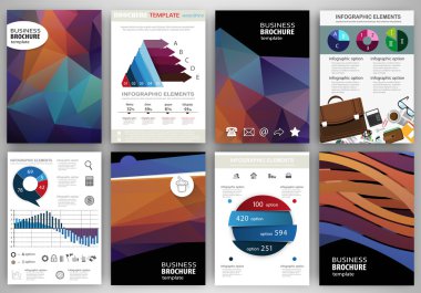 Abstract backgrounds and concept infographics and icons