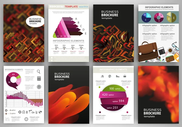 Fonds géométriques et abstraits, infographie conceptuelle et ico — Image vectorielle
