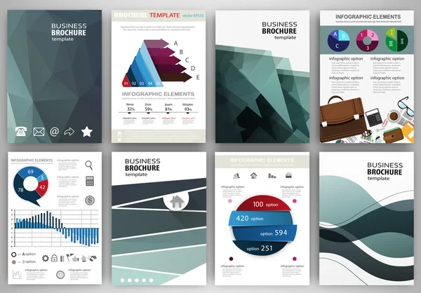 Milieux d'affaires abstraits, infographies conceptuelles et icônes — Image vectorielle