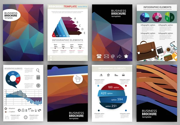 Abstract backgrounds and concept infographics and icons