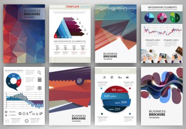 Abstract backgrounds, concept infographics and icons