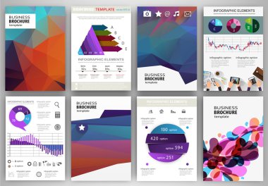 Abstract business backgrounds, concept infographics and icons