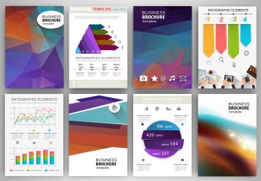 Abstract business backgrounds, concept infographics and icons
