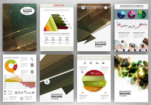 Fonds abstraits, infographies conceptuelles et icônes — Image vectorielle