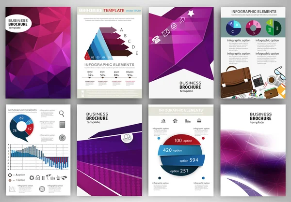 Abstract purple backgrounds concept infographics and icons