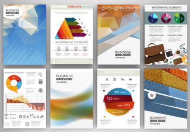 Brown and blue  backgrounds abstract concept infographics and ic
